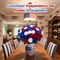 24-Pack 4th of July Artificial Flowers – Red, White & Blue Velvet Silk Roses for Patriotic Memorial Day & Independence Day Centerpieces, Home & Party Decor